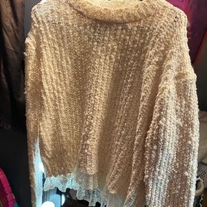 Boutique Sweater w/ lace trim *BNWT*